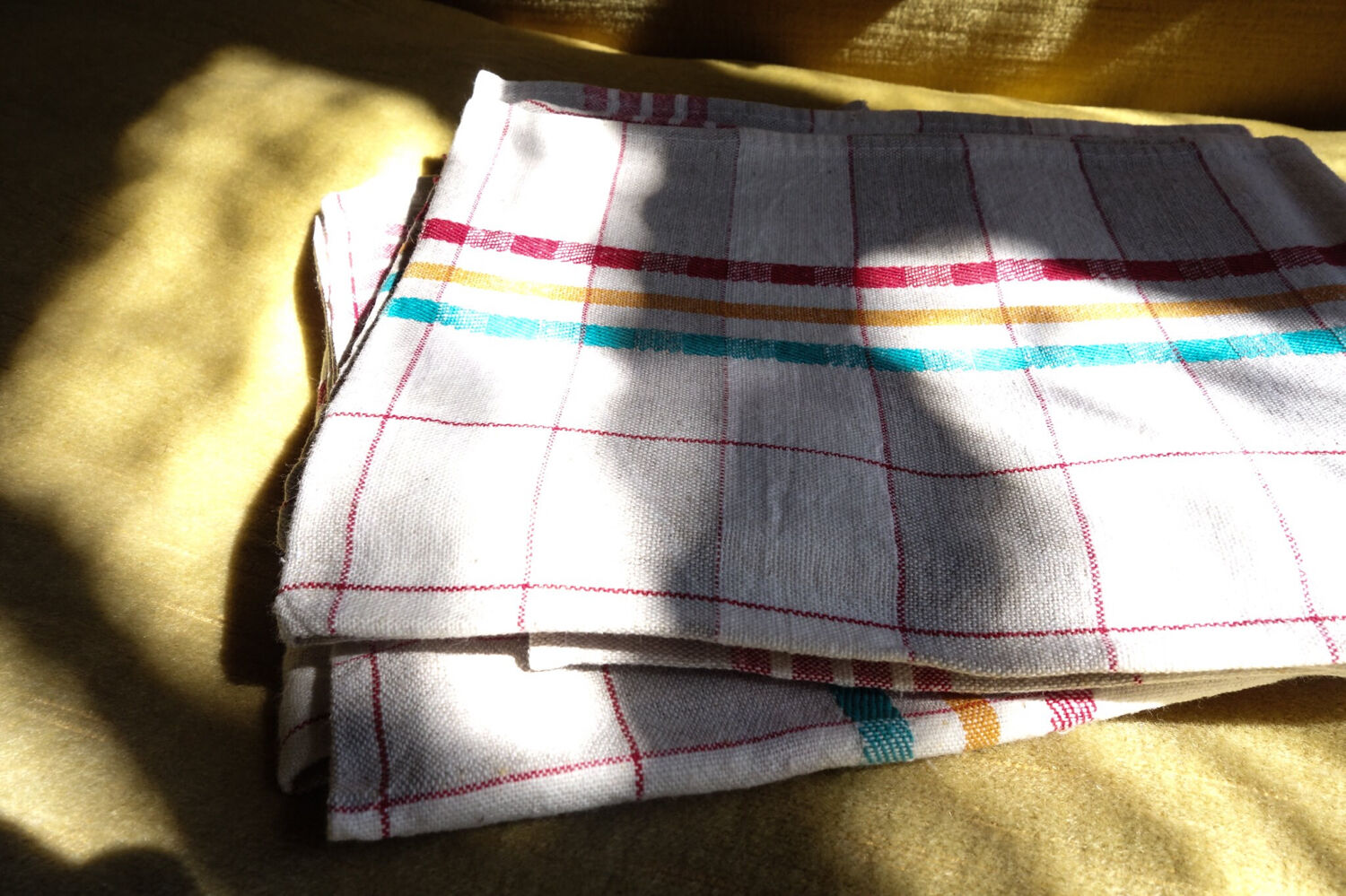 50s French Set of 6 Linen Tea Towels.