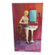 Painting Woman in the Bathroom - Signed Danon, Art Deco Style