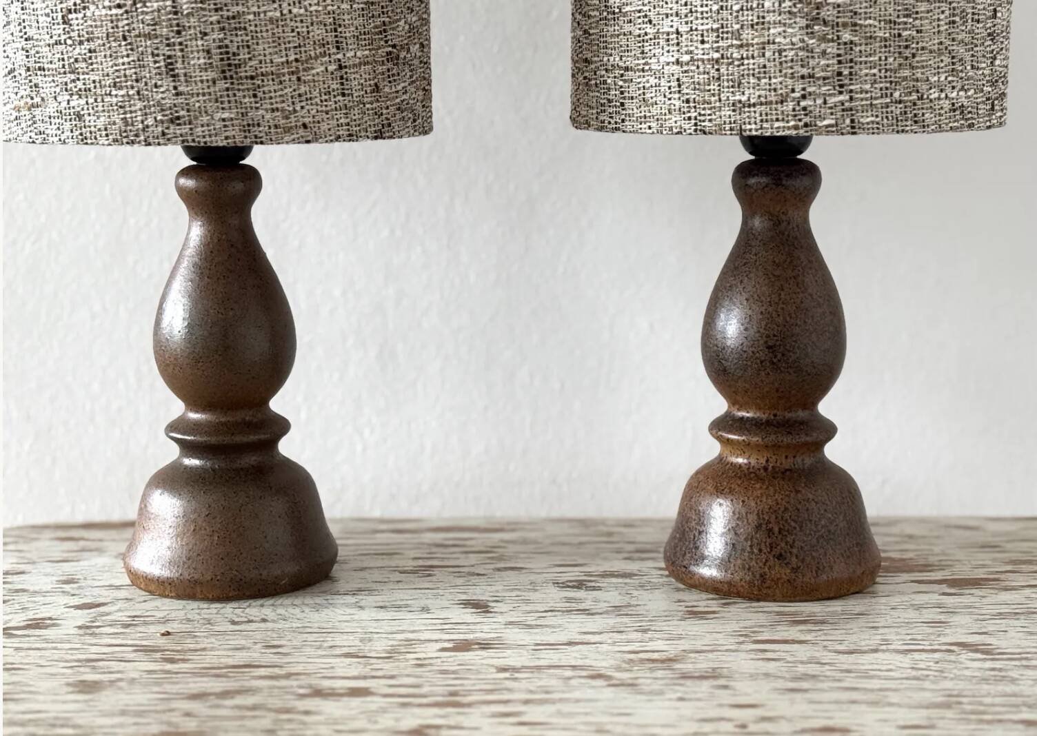 Paire de lampes de table bruno karlsson, ego stengods atelje, grès, suède, vi