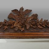 Louis Philippe mirror in plaster and wood with handcrafted decorations, France ca. 1900