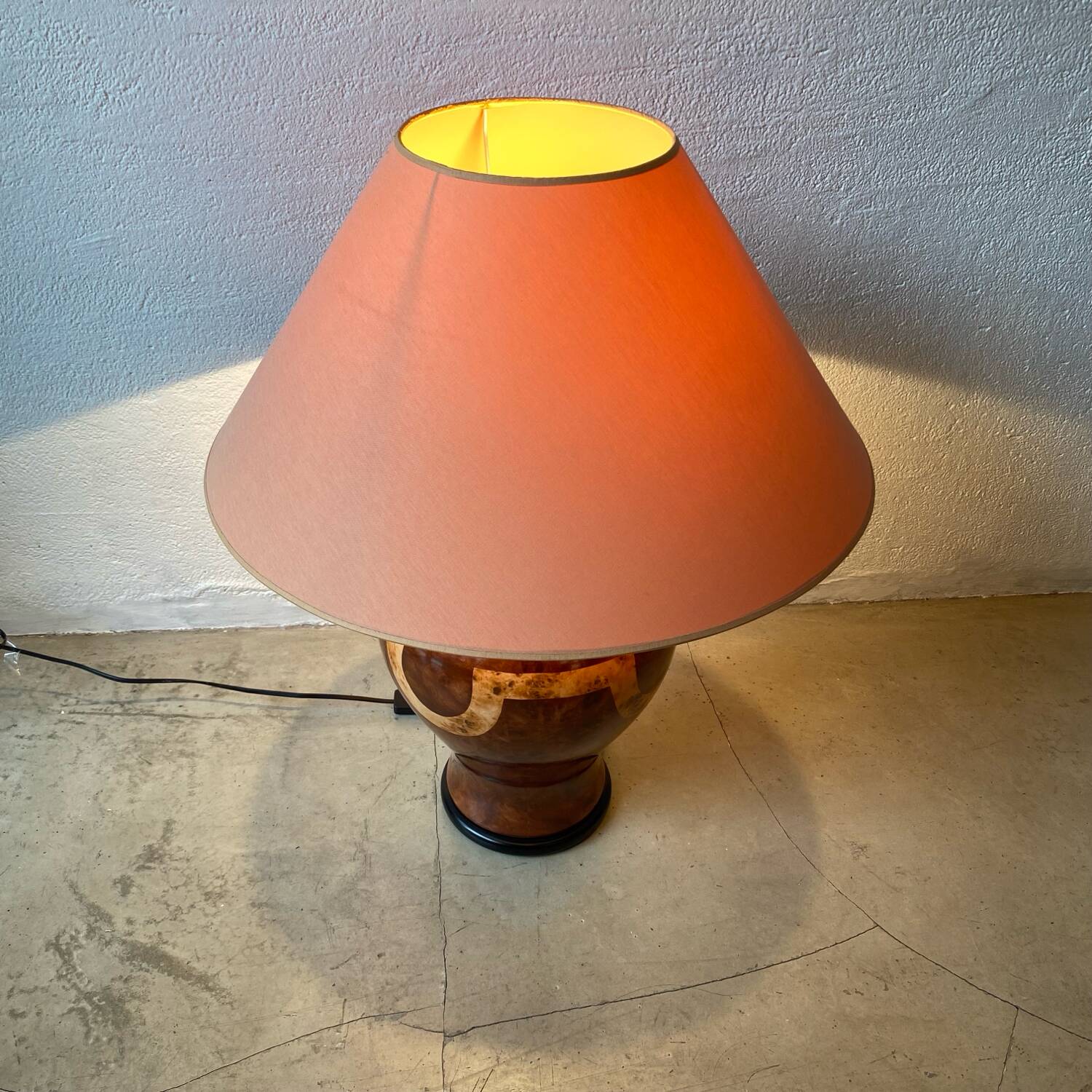 Lancel Paris ceramic living room lamp, 1980s / made in Italy