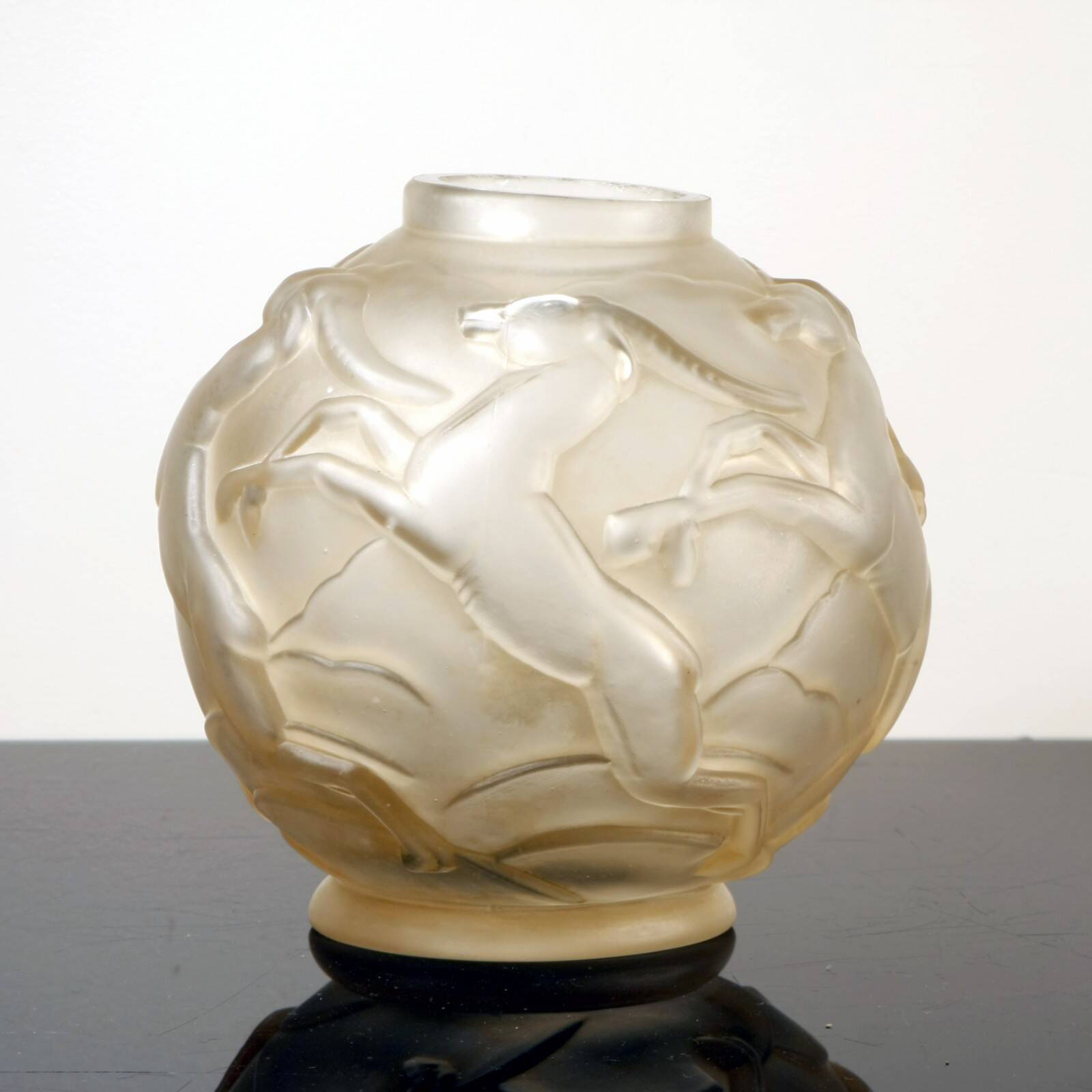 Art Deco pressed glass vase
