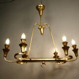 Lustre en laiton à 6 feux