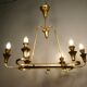 6 light brass chandelier