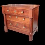 Old small solid wood chest of drawers