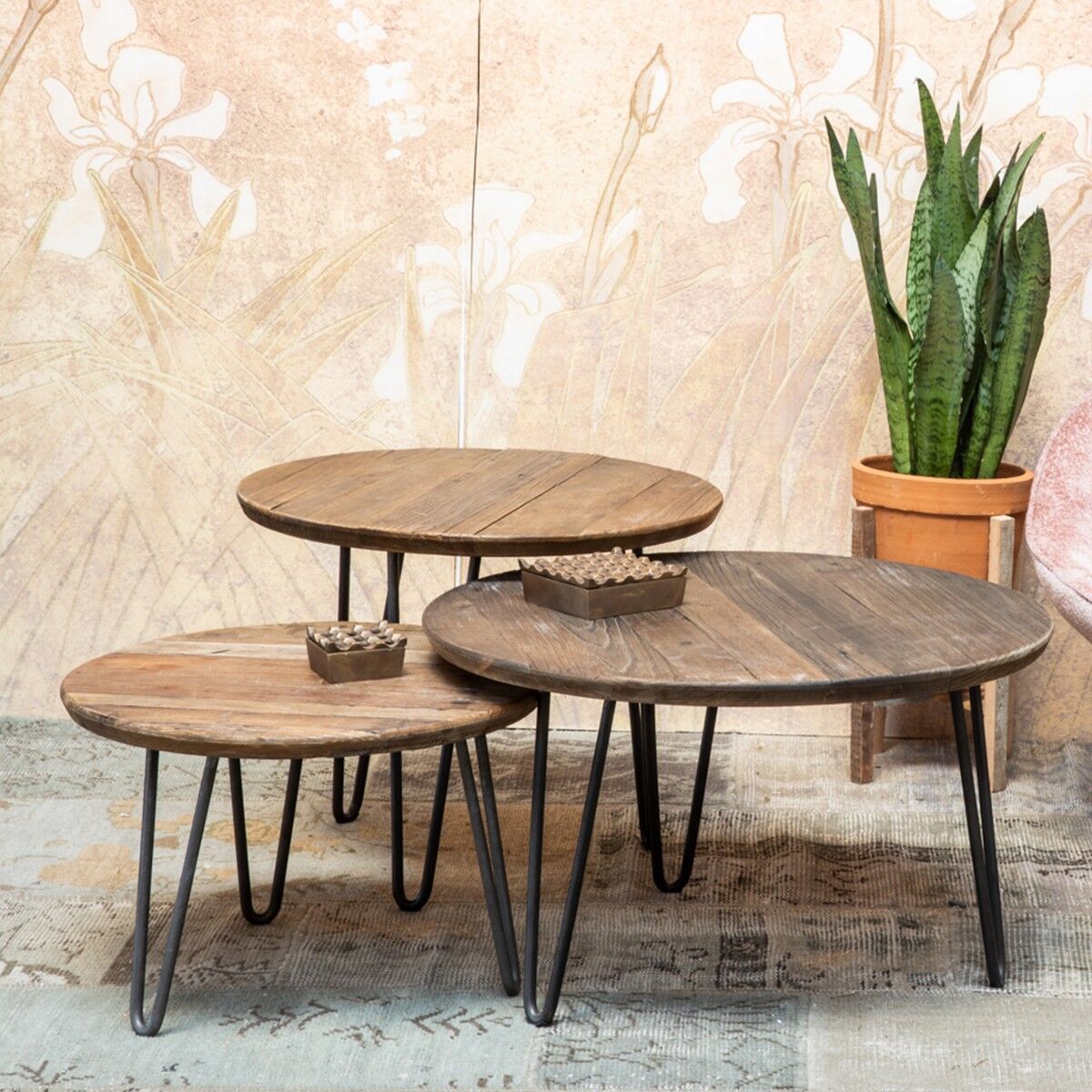 TABLES gigognes in solid pine Colette