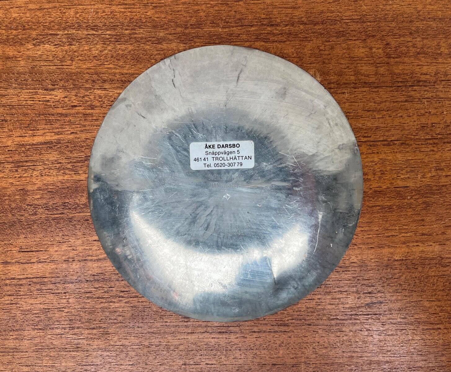 Vintage Swedish Metal Plate from Svensk Tenn