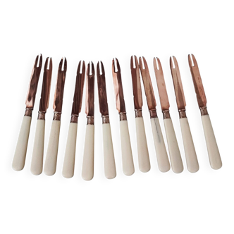 12 giltmetal cheese knives