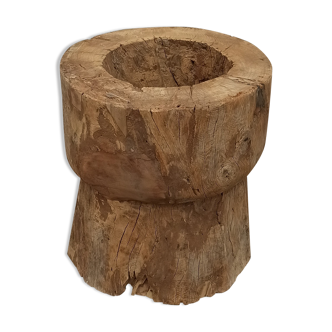 Old wooden mortar