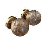 Paire d’appliques murales globes vintage