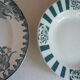 8 hollow plates Terre de Fer - Castres green