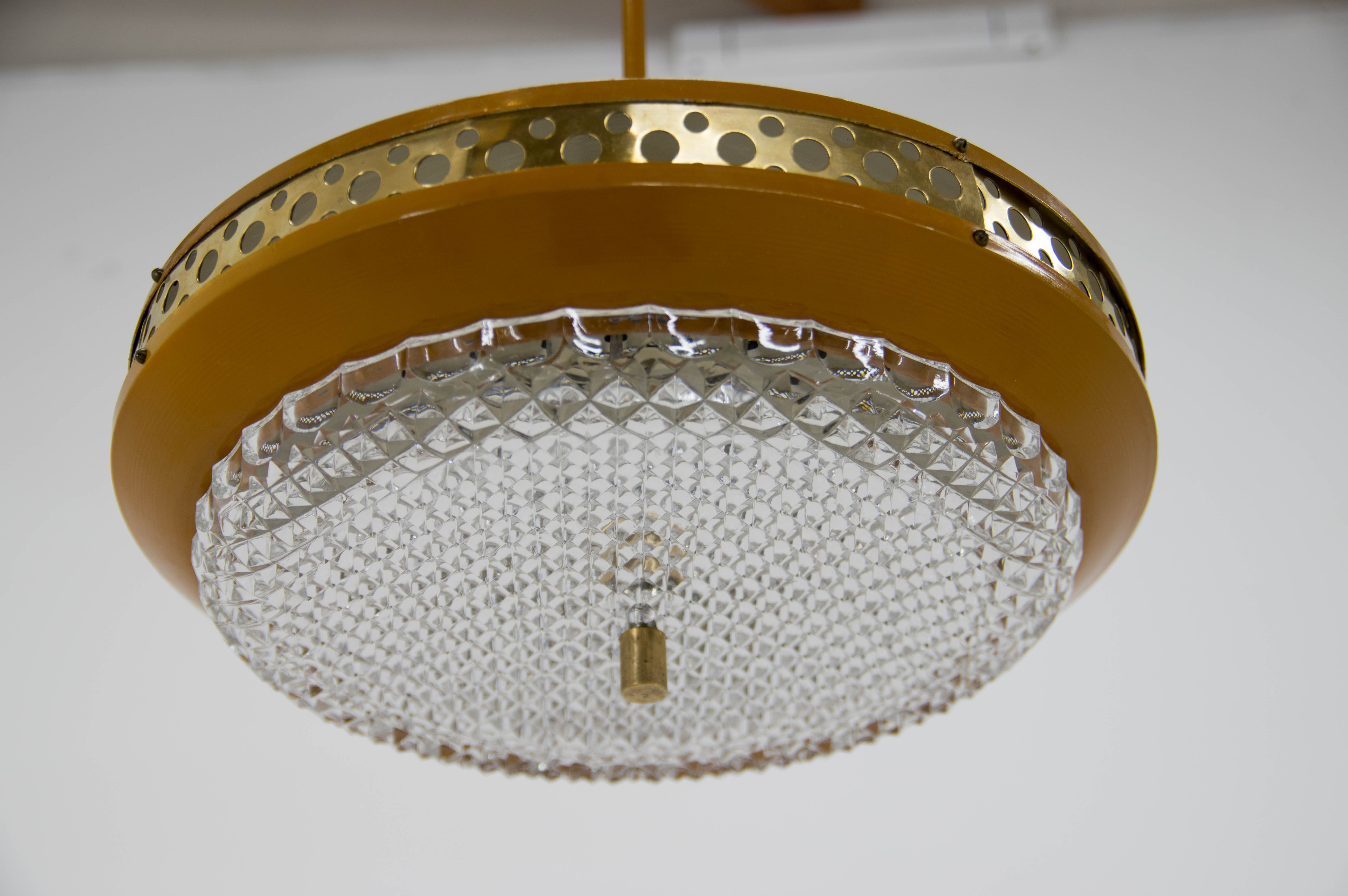 Space Age Metal Pendant by LUDIB Bratislava, Czechoslovakia, 1960s