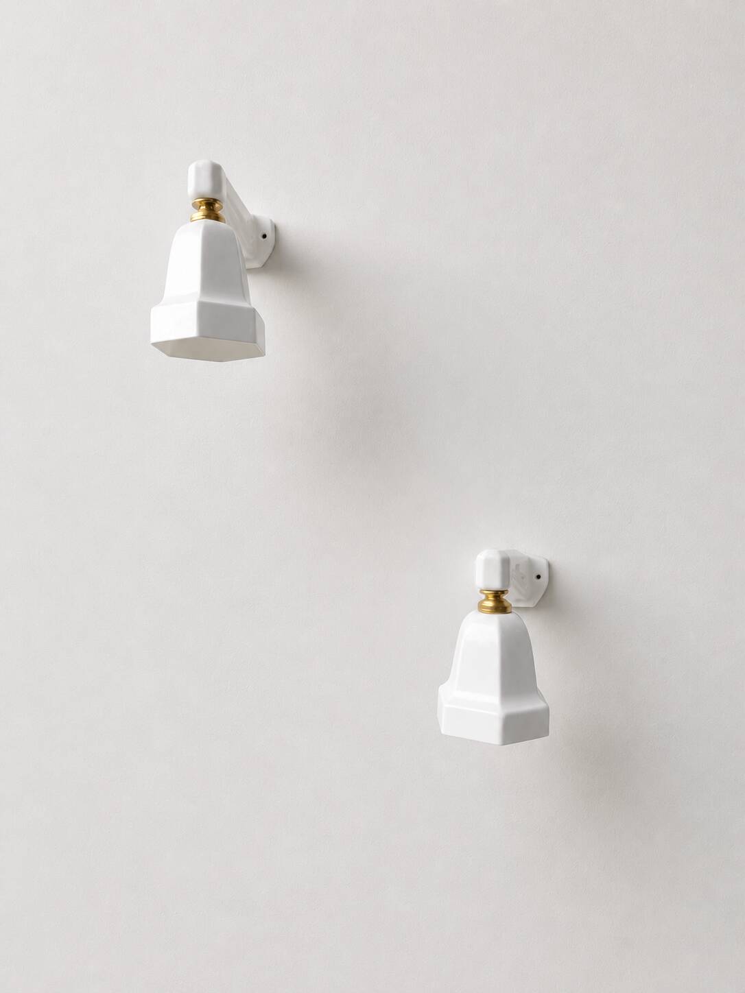 Art Deco porcelain wall lights