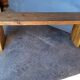 Old patinated solid wood bench 120cm