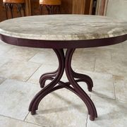 Thonet table n°8 / n°9 from 1888 Café Museum, after Adolf Loos marble top