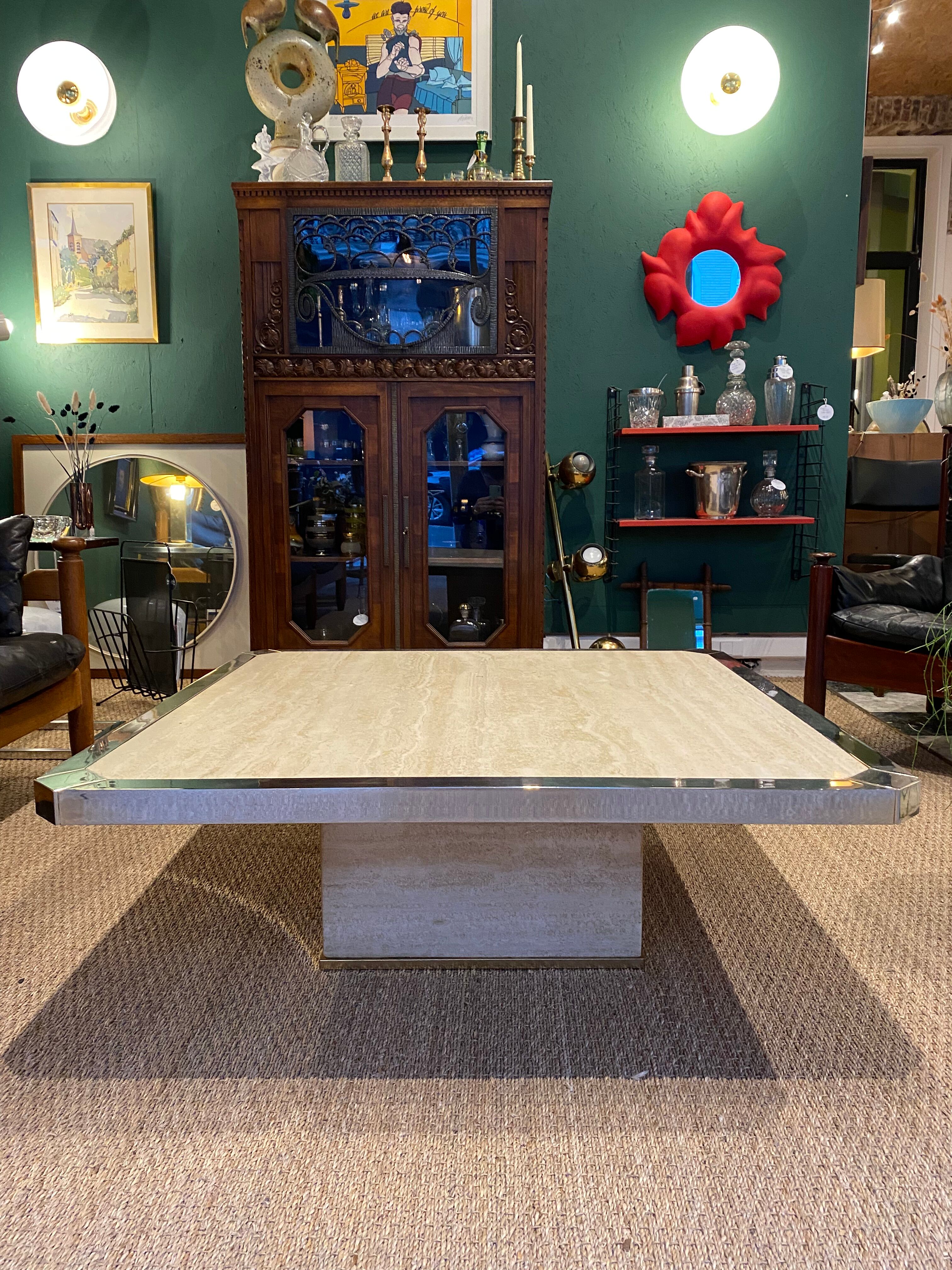 Vintage travertine coffee table