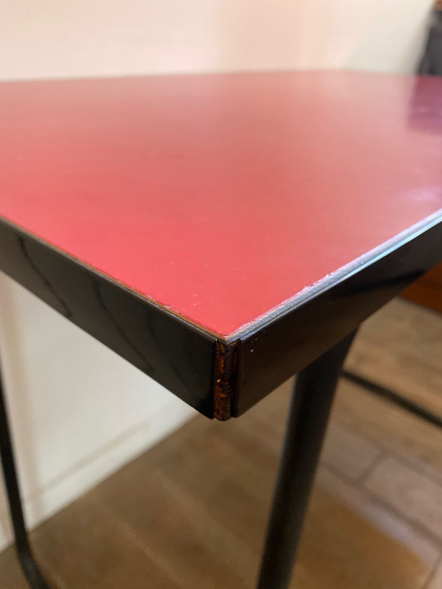 Vintage red formica desk
