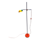 Lampadaire postmoderne en métal multicolore par Veneta Lumi, Italie des années 1980.