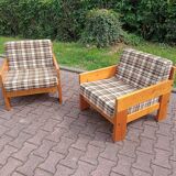 70s brutalist armchairs