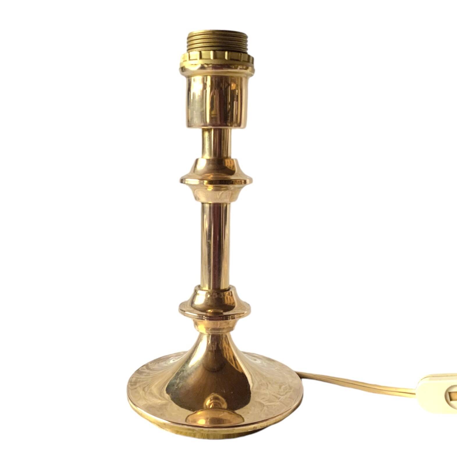 Vintage lamp base in gilded brass