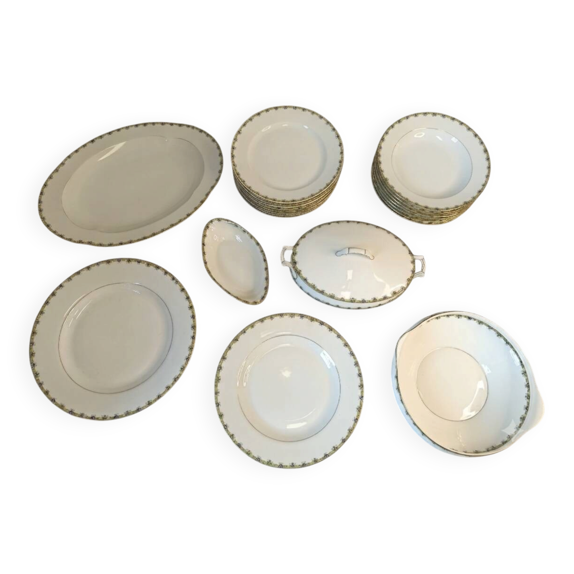 Art Deco table service A. Lanternier & Cie, 20 pieces, 1915