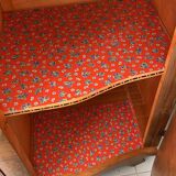 Solid wood stool with marble top