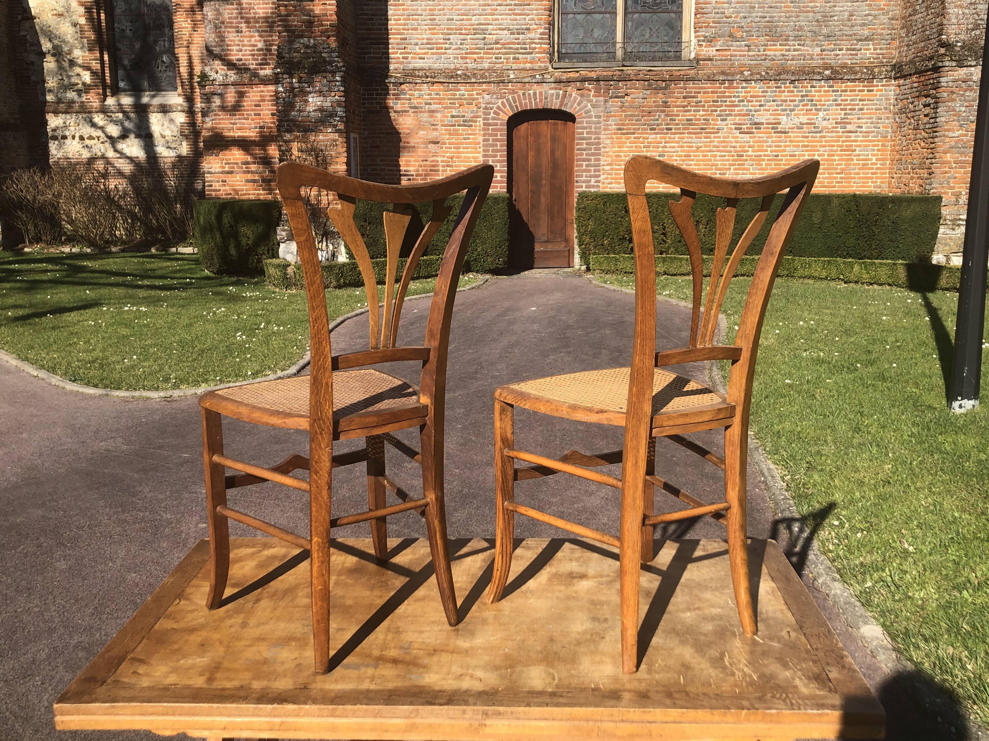 Pair of canning chairs.  new art