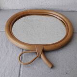 Rattan apple mirror