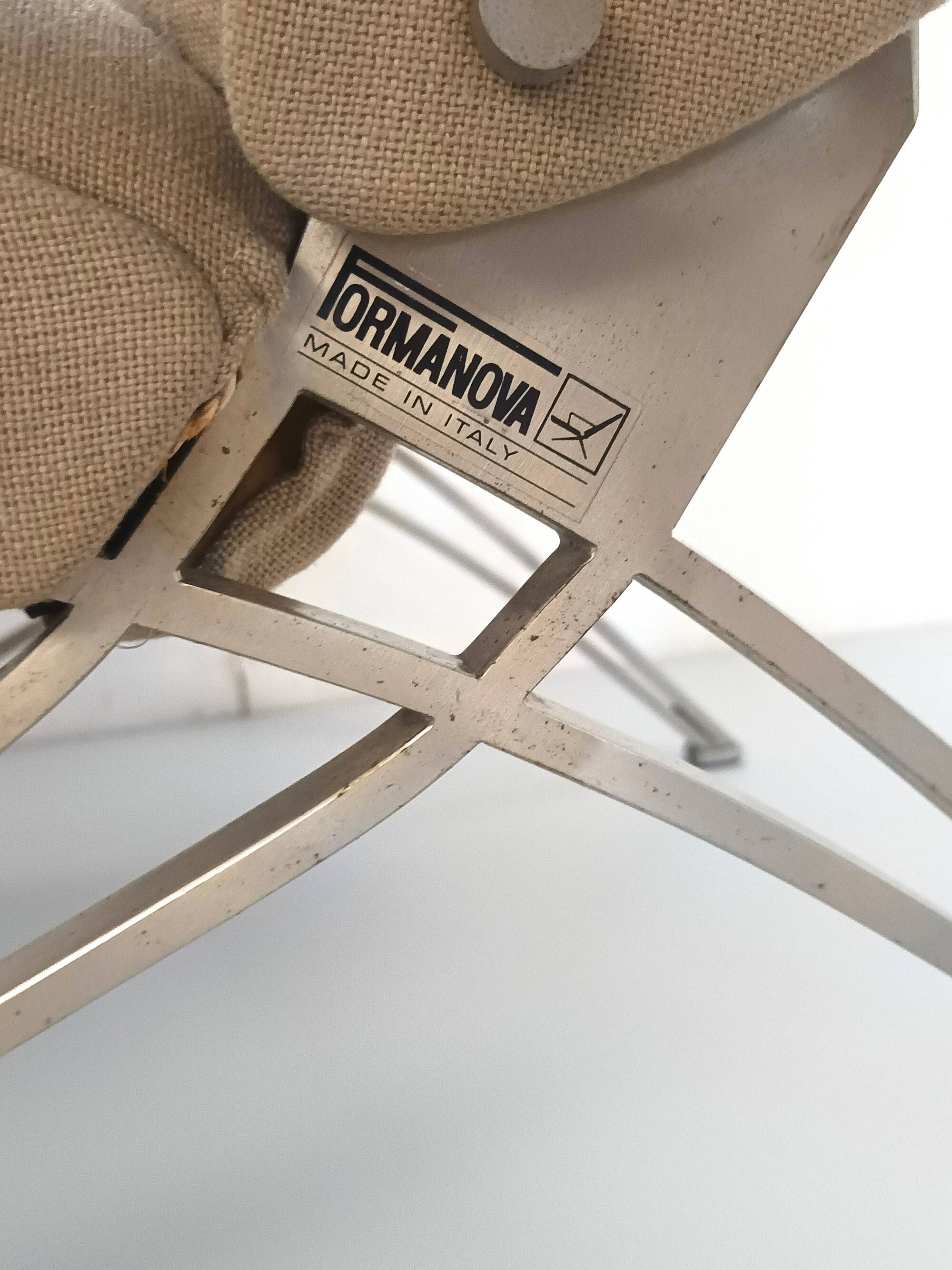 Reclining Beige Armchair by Giulio Moscatelli for Formanova, Italy