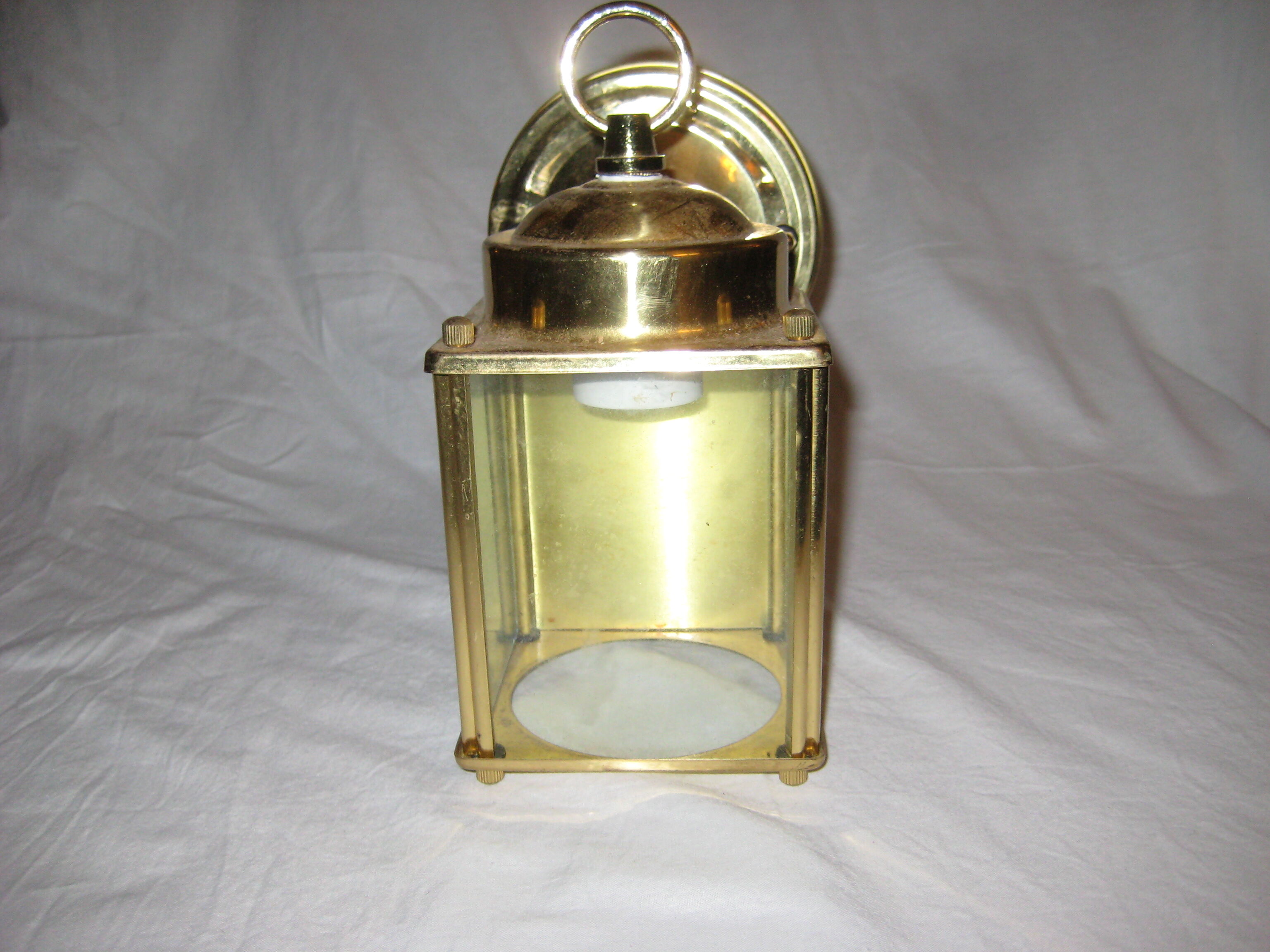 Brass wall light