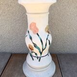 Former Ceramic Pot Door Decor Flowers Enamelled H52cm Vintage