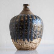 Mid-century Scandinavian modern brutalist art pottery vase by Mari Simmulson for Upsala Ekeby, Sweden, 1970s