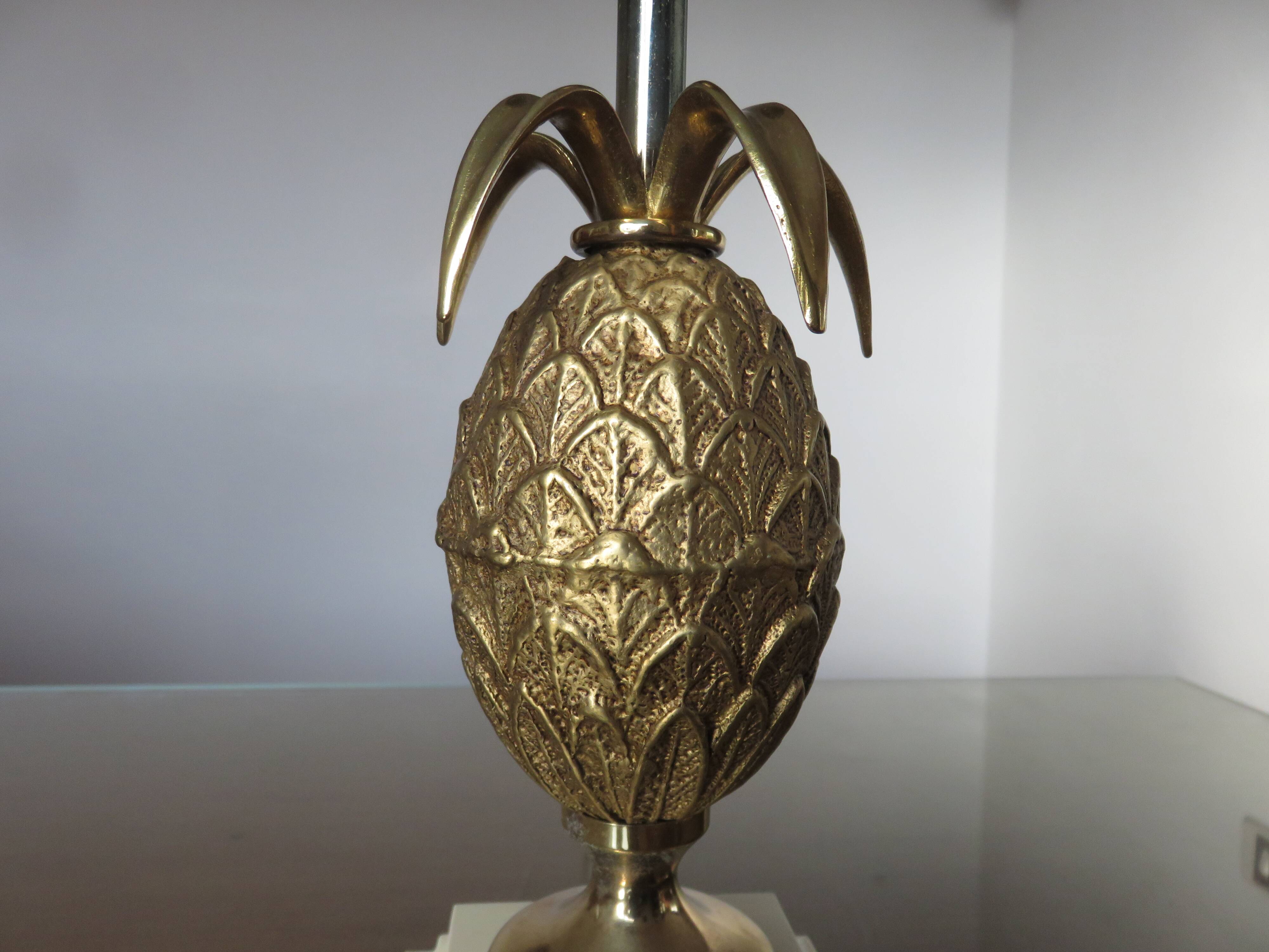 Lampe " ananas " en laiton 1970
