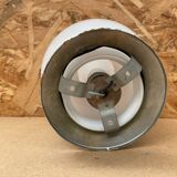 Old Ceiling Light Sconce Opaline Ball + Vintage Aluminum Support