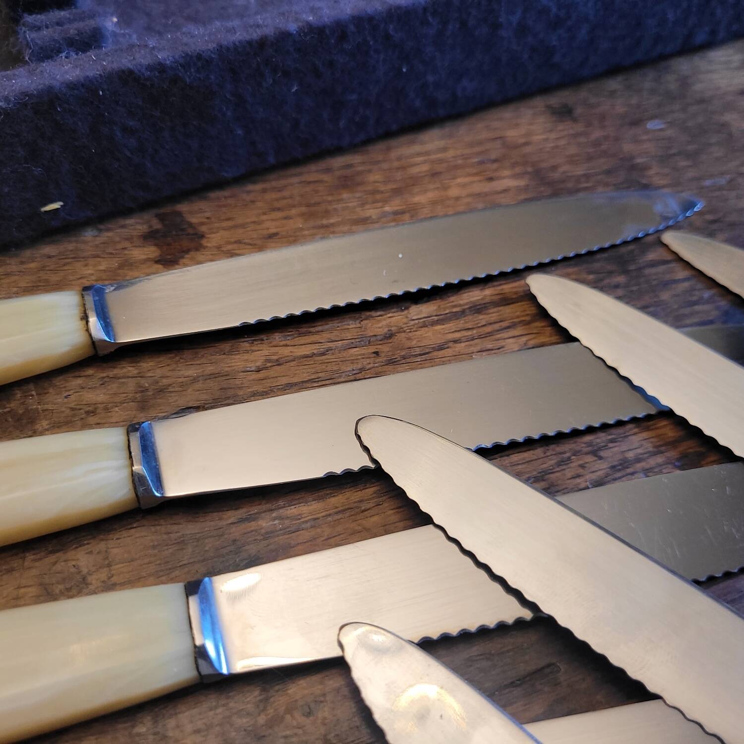 12 Rameau Sens stainless steel knives – France – 1950s/1970s