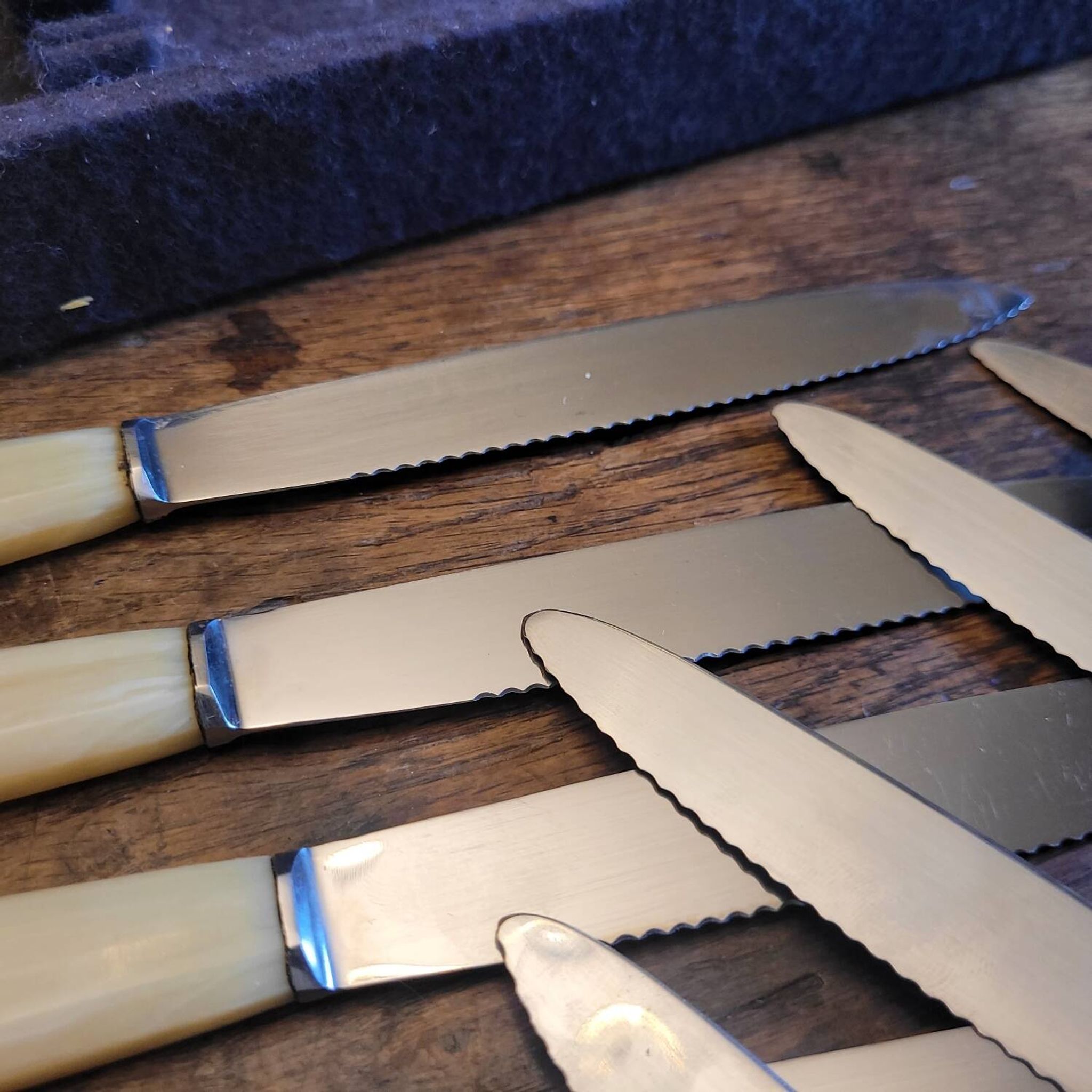 12 Rameau Sens stainless steel knives – France – 1950s/1970s