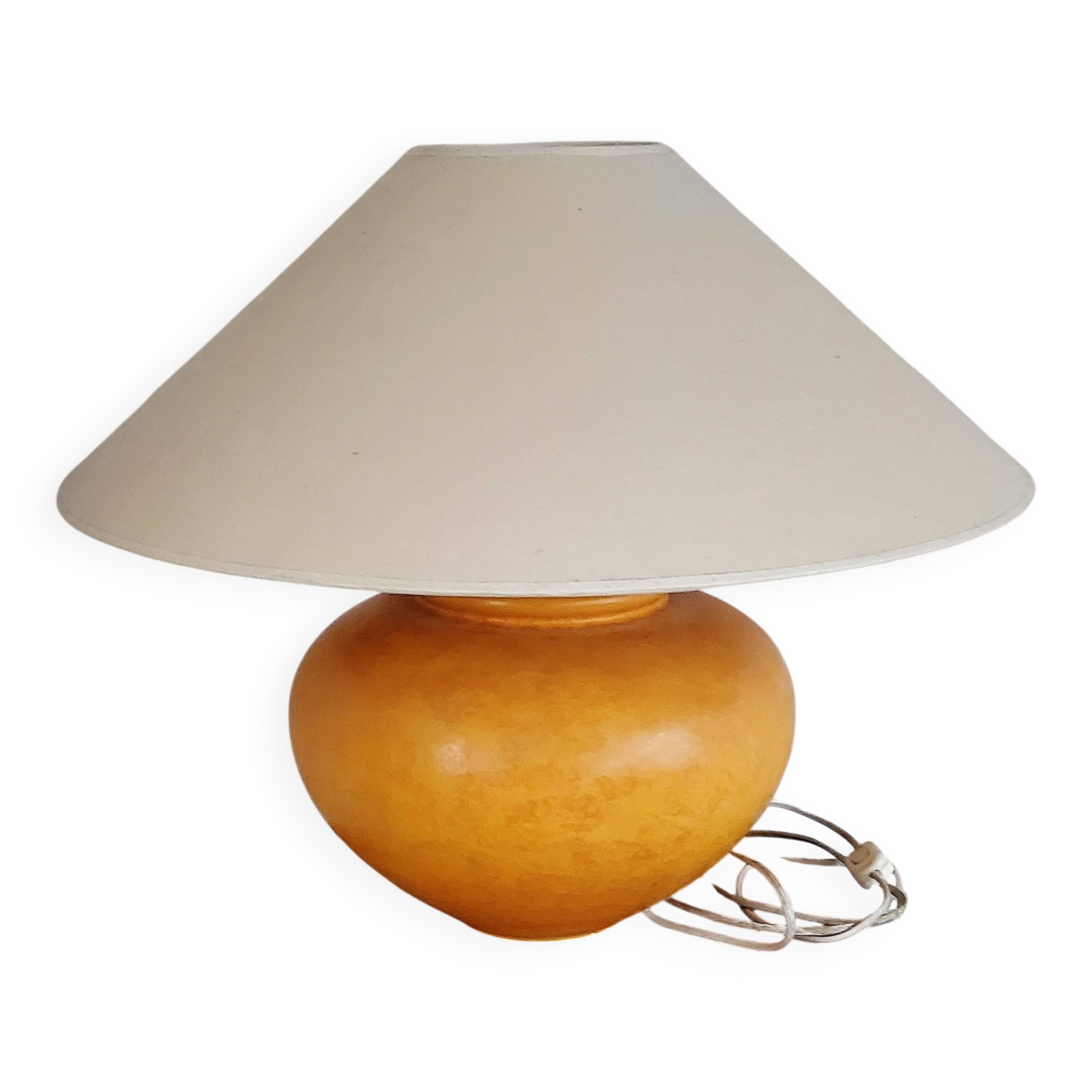 Lampe jaune en céramique