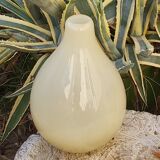Murano vase in vintage cream glass 30 cm
