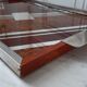Art deco tray in wood, steel, chrome, glass and mirror 30s-40s