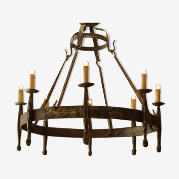 Antique wrought iron chandelier