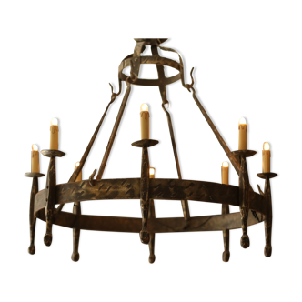 Antique wrought iron chandelier