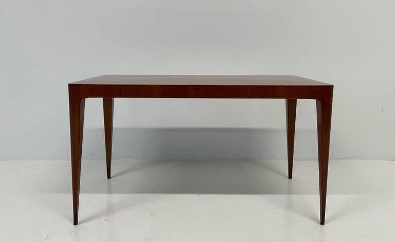 Italian Art Deco Coffee Table in Teak and Maple by Paolo Buffa, 1950s