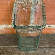 Vase Ancien Design Cascade Verre Bullé Vintage #C868