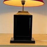 Vintage black ceramic lamp base 1980