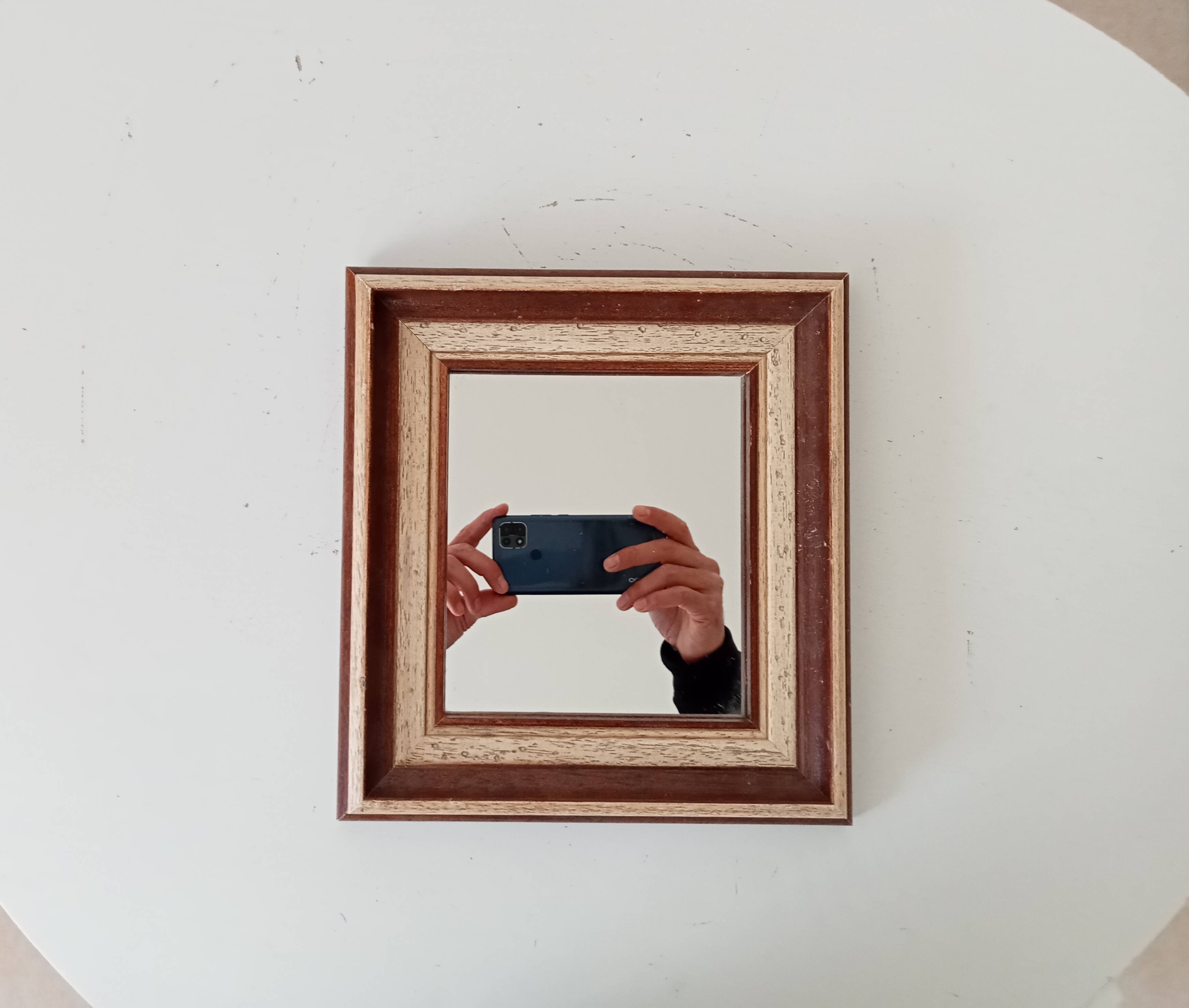Vintage wooden mirror