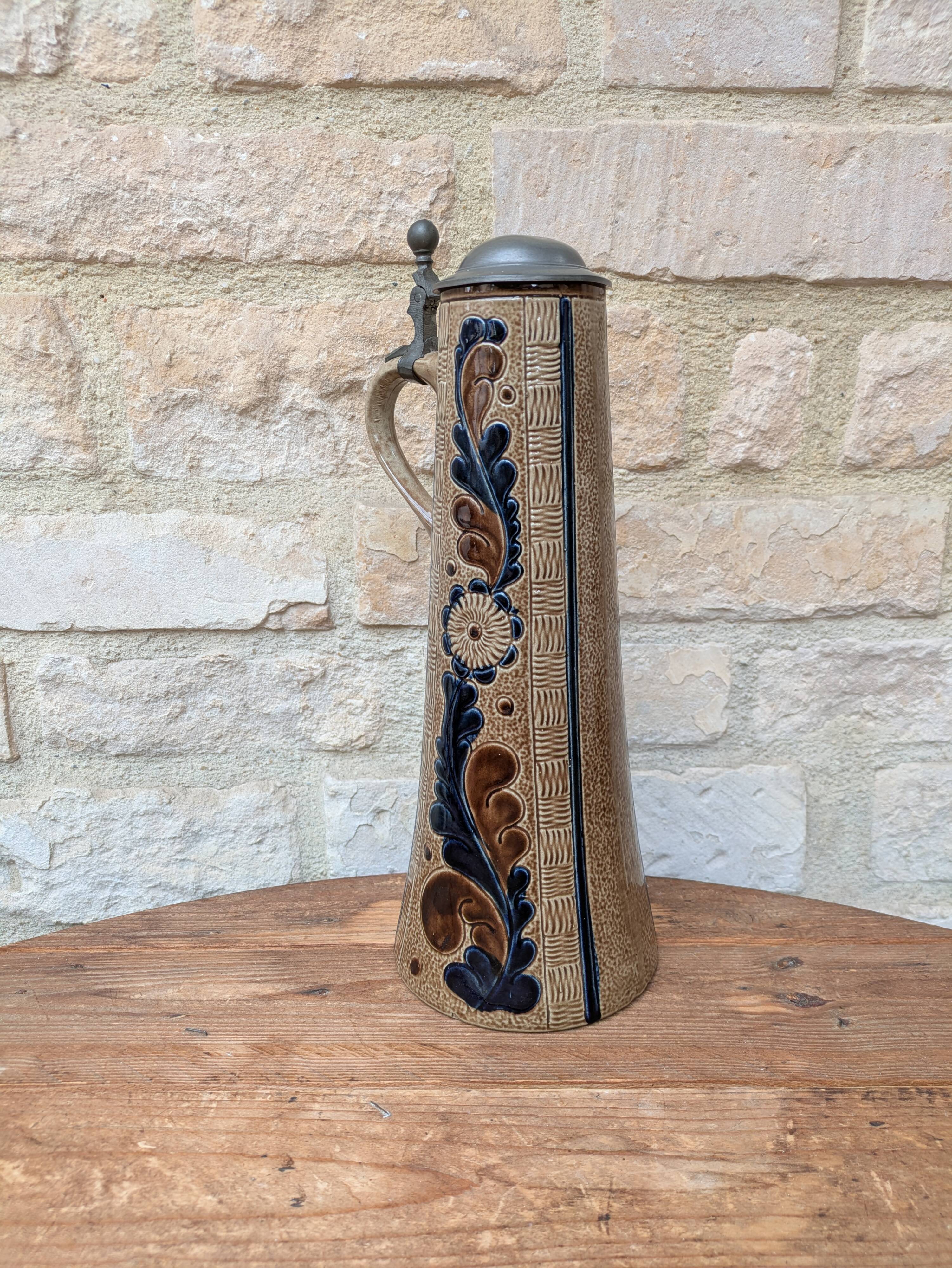 Marzi and Remy Germany decorative beer mug in glazed ceramic