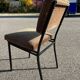 Vintage metal and velvet chair 1950