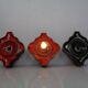 Pop Art German Ceramic Wall Lamps, 1970s, Set of 3