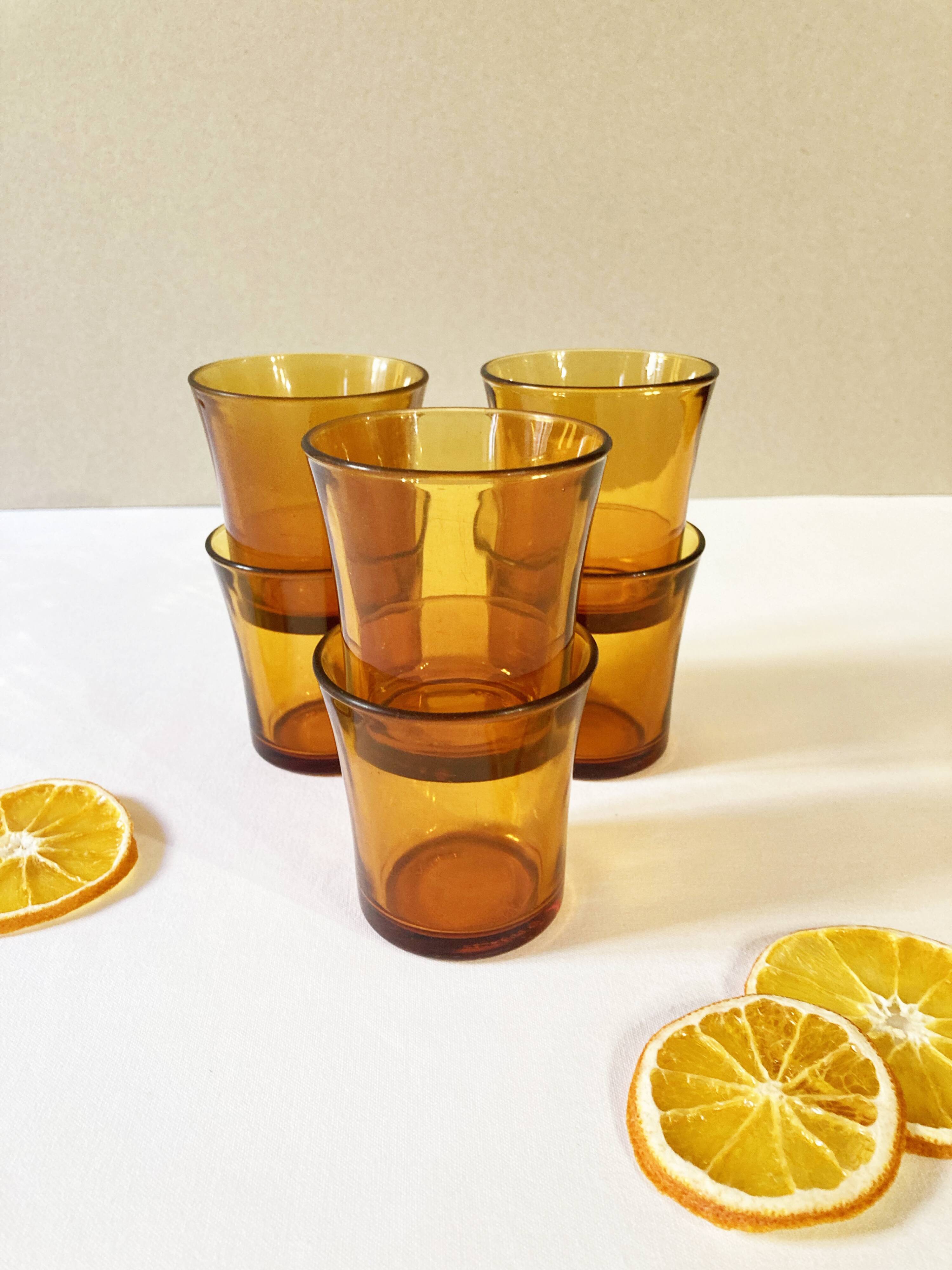 Duralex amber glass lenses, 1970s