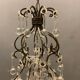 Vintage italian light pendant with murano glass drops
